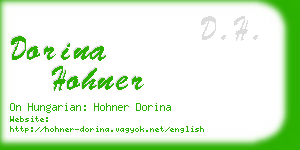 dorina hohner business card